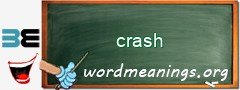 WordMeaning blackboard for crash